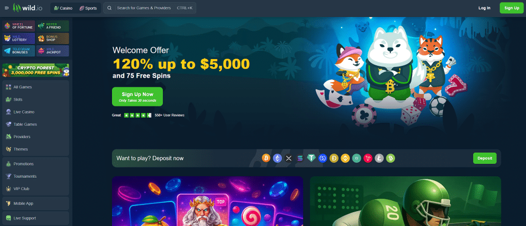 wild.io - Bitcoin casinos